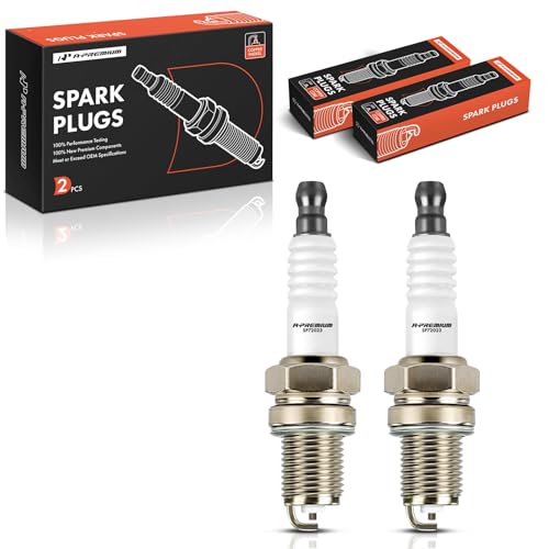 A-Premium Spark Plugs 2 Pack Compatible with Alfa Romeo Spider, GT Veloce, 164, Milano & Porsche 911, 924, 944 & Fiat 850 & Lotus Elan, Peugeot & Peugeot 304 & Ferrari 308 GTS, 308 GTSi & Audi Quattrp