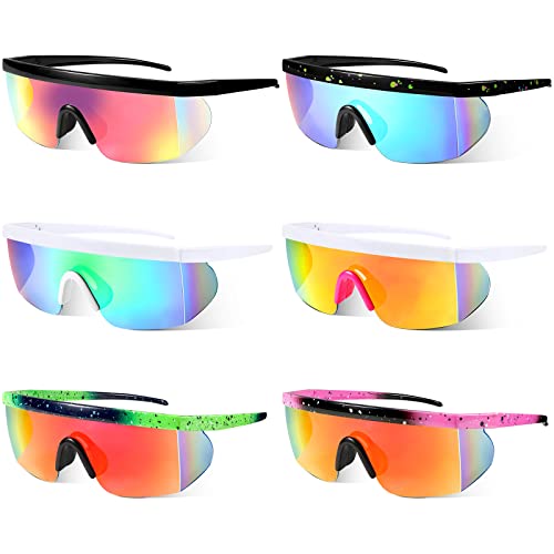 Sherr 6 Pairs Polarized Sports Sunglasses UV400 Protection Cycling Glasses with Adjustable Nose Pad for Men Women Running Driving Golf Outdoor