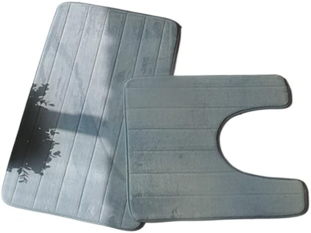 Miniatura 8 de Non Slip Alfombra De Baño De Espuma Viscoelástica, Tapete Moderno, Antideslizante, 3 Unidades Por Juego Bathroom Rugs (Color  Purple 3pieces, Size