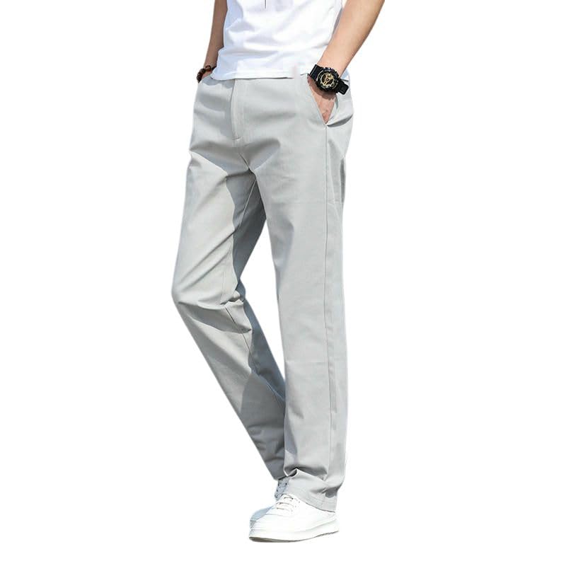 Pantalon Homme Coton Slim Droit Confortable contre la Rigidité