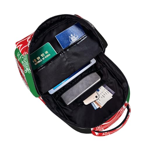 Mochila clásica estampada cómoda para evitar dolores de espalda en viaje 5