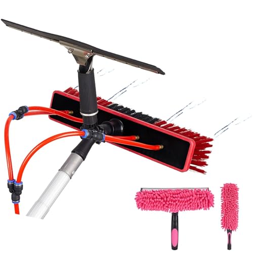 MINHUIJIHUI Cepillo De Lavado TelescóPico,Telescopic Limpia Placas Solares,Limpia Placas Y Paneles Solares, Hidrolimpiadora, Limpiacristales,Escoba Telescopica,Lavado Camiones,Embarcaciones