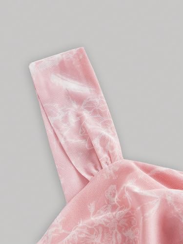 GORGLITTER Women's Floral Ruched Bodycon Summer Wedding Guest Dress Mesh Fishtail Cocktail Midi Sun Dresses 20253