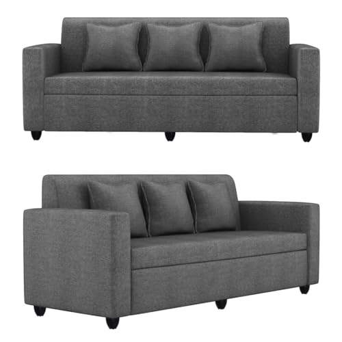 Image of Lexot 5 Seater 3+1+1 Fabric Sofa Set (Darkgrey)