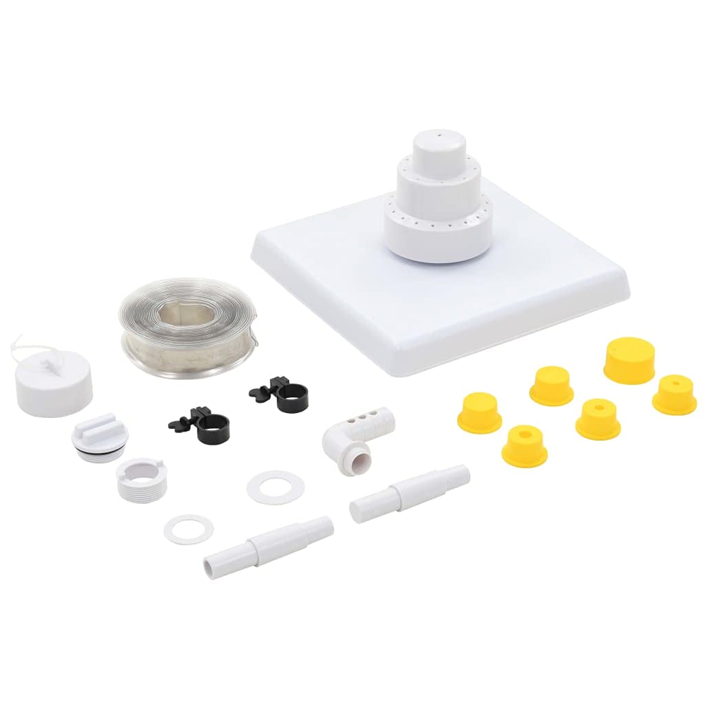 vidaXL Ensemble de Fontaine de Piscine 13 pcs Blanc