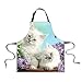 BOYOUTH Tablier imperméable à motif chat avec bretelles réglables pour adulte et homme Moderne One Size Cat04