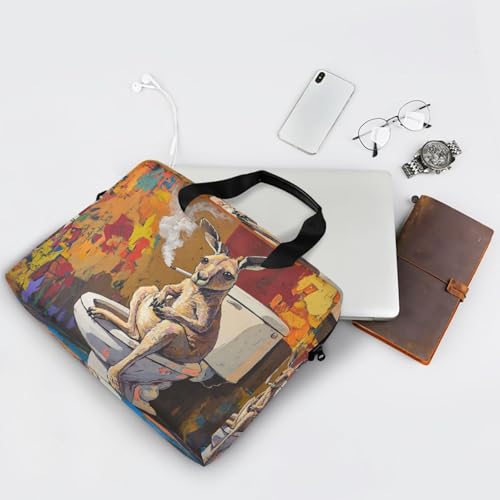 Funda portátil para laptop 15.6 pulg con asa y correa miniatura 7