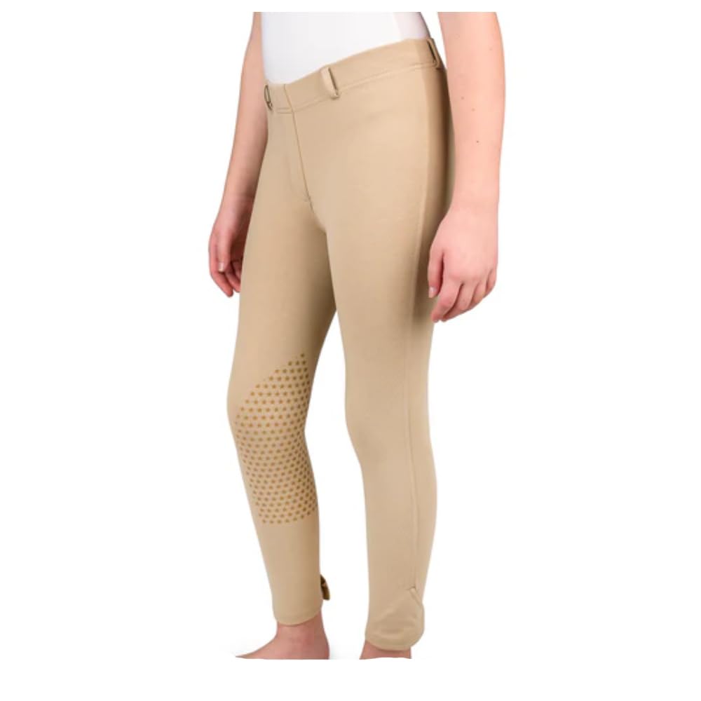 English Riding Supply EquiStar Children's Pull on Knee Patch Breeches - Show Tan (US, Numeric, 6, Regular, Show Tan)