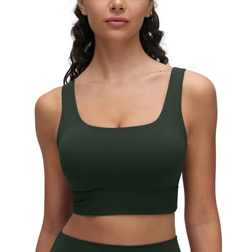 Image of CRZ YOGA Butterluxe U Back Sports Bras | Light Support, Removable Pads, Yoga, Extremely Soft, Longline, Scoop Neck, Wide Straps, for Women
