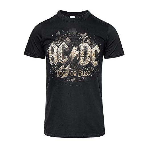 AC/DC Rock or Bust – Camiseta de, Hombre, Rock or Bust, Negro, Small