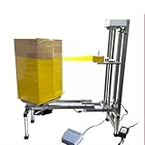 XILYZMO Enfardadora Eléctrica Plataforma Giratoria Envolvedora Cajas Control Por Pedal Semiautomática Herramienta Embalaje 5-30 Kg(B -60x30x10cm)