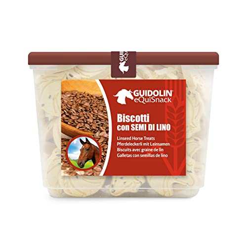 Guidolin Horses Linseed Equisnack – Biscotti per Cavalli con veri semi di lino Snack Naturale e artigianale 700 g