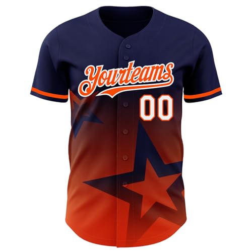 Custom Gradient Baseball Jerseys Button Down Softball Shirts Personalized Pattern Sports Team Uniform Adult Teens miniatura 2