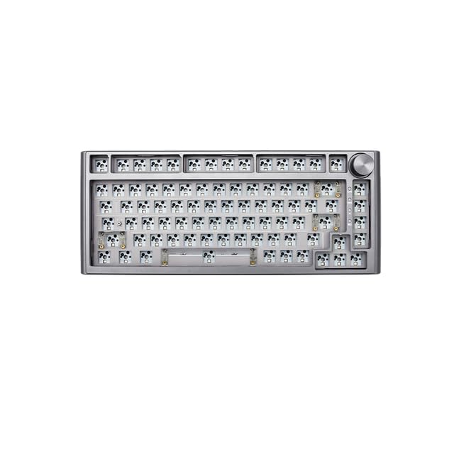 COMPAE - CK820 Gasket Mount Hot Swappable PCB RGB Bluetooth 5.0 2.4Ghz Туρе С Wireless/Wired Mechanical Keyboard Kit (CK820 LGrey Kit x1 Gateron Black)