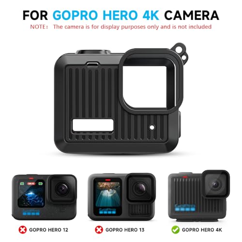 Image of ZORBES for GoPro Hero 4K Silicone Case Cover,Silicone Camera Shield & HD Tempered Glass Lens Screen Protectors for Gopro Hero 4K Camera,Anti-Scratch Case Covers Accessories Kit