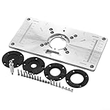 Honseadek Für Holzbearbeitungsbänke, Aluminium-Frästisch-Einsatzplatte mit 4 Ringschrauben