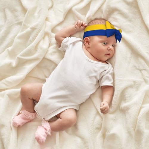 Flag of Colombia Baby Bow Headband, 2.4 * 6.7 Inch Baby Headband, Suitable for Babies 0-6 Months Old, Very Meaningful Gift4