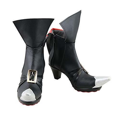 YXIDLMCOS BLACK MAGE Cosplay Shoes Boots Custom Made Anime Halloween Christmas W712 (22CM)