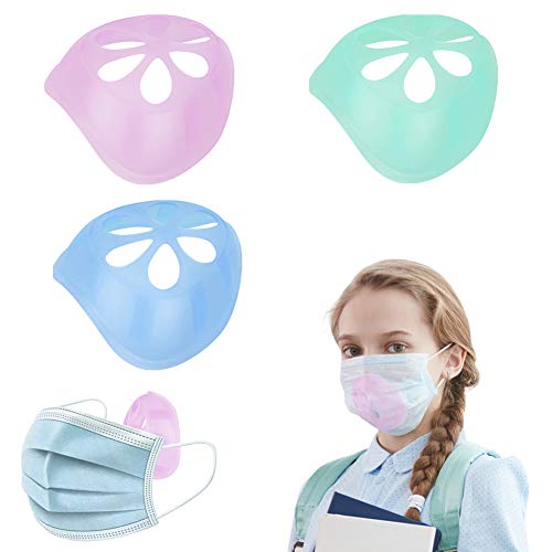 3D Bracket Cool Silicone Mask Inner Support Lipstick Protection Comfortable Wearing for Kids for Adults 3packs (lzv)