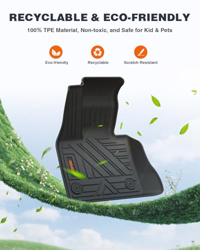 Image of Floor Mats for 2026 2025 2024 2023-2019 BMW X5 (40i / 45e / 50e / 50i / M / M50i / M60i), 5-Seater Only with Cargo Liner, Custom Fit All Weather Protection, Waterproof Anti-Slip Floor Liners