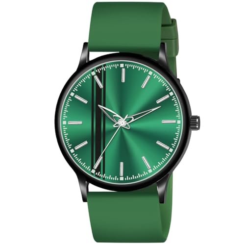 Image of Acnos Silicone Strap Analog Wrist Watch for Men (Black /Grey /Green)