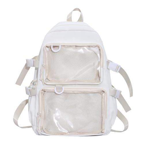 Itabag sac à dos japonais transparent blanc en nylon pour badges d'anime