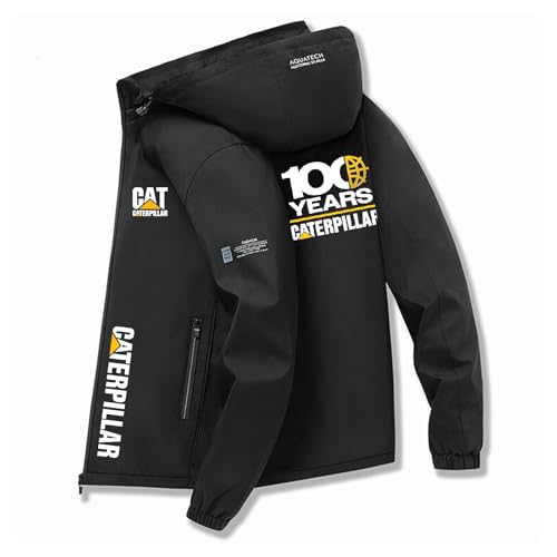 Bluxir Chaqueta Softshell Ca.ter-Pillar, Aire Libre Abrigo, Jacket con Capucha para Exteriores, Ciclismo(Black,L)