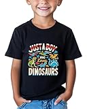 ArtJaroz Toddler Dinosaur Shirts for Boys Gifts Little Kids Girls Dino Shirt Cartoon Graphic Tees T-Shirt Short Sleeve Clothes 2-8T