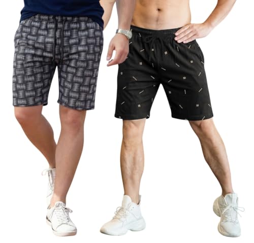Image of FEEL TRACK Men Cotton Regular Fit Shorts