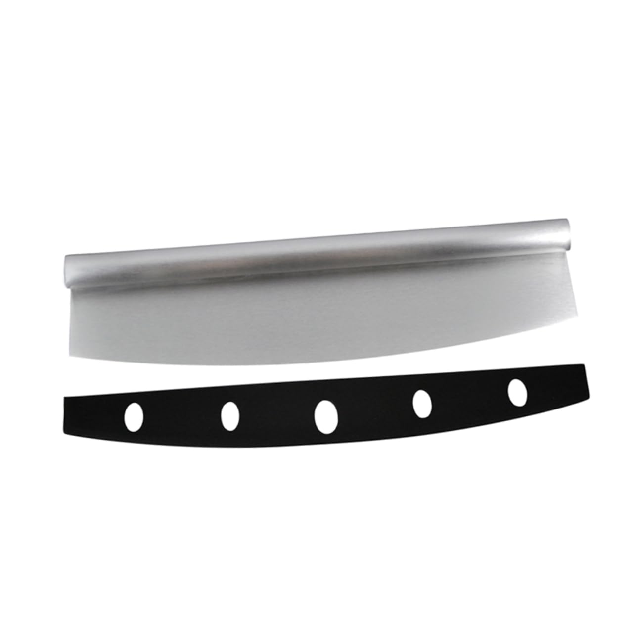 ULTECHNOVO Rocker Style Pizza Cutter with Protective Cover Premium Stainless Steel Slicer for Cheesecakes Vegetables and More Safe Easy to Use Baking Tool