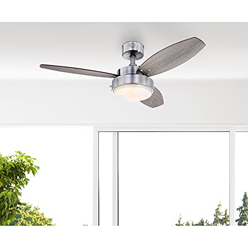 Image of Westinghouse Alloy LED Ceiling Fan with Light, 42-Inch, Brushed Nickel