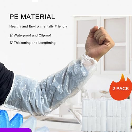 Manches jetables pour les bras avec poignet élastique - Lot de 200