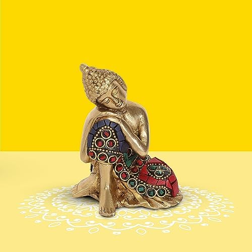 Buy Collectible India 4 Inches Small Lord Blessing Buddha Idol Brass Sculpture Buddhism Buddha