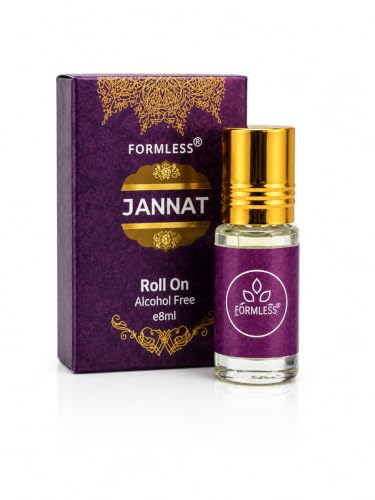 Image of Formless Jannat 3ml Attar Unisex - Premium Exotic Fragrance Oil, Long Lasting Alcohol-Free Perfume, Sweet Floral Fresh Scent, Pocket Size Roll-On, Travel Friendly Daily Wear & Special Occasions