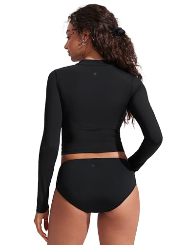 CRZ YOGA Rash Guard for Women Long Sleeve UV Sun Protection Swim Shirt UPF 50+ Cropped Rashguard Swimsuit Tops2