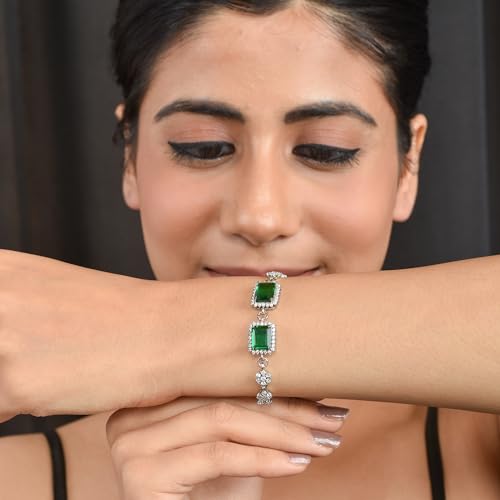 Image of LMDPRAJAPATIS Cubic Zirconia Charm Bracelet Jewellery with-Chain for girl & Women's