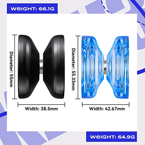 image for MAGICYOYO Responsive Yoyos for Kids Beginners, Pro Yo-yo 2 Pack, Dual 