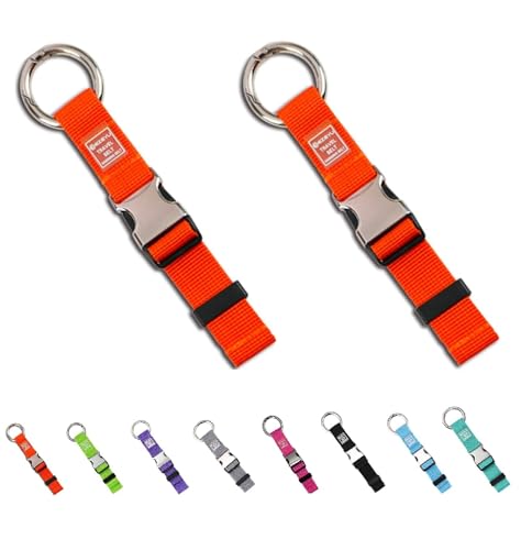 Image of 2PCS Heavy Duty Add a Bag Luggage Straps Jacket Gripper,Carry-on Luggage Belt Baggage Suitcase Straps Belts Travel Accessories(Orange)