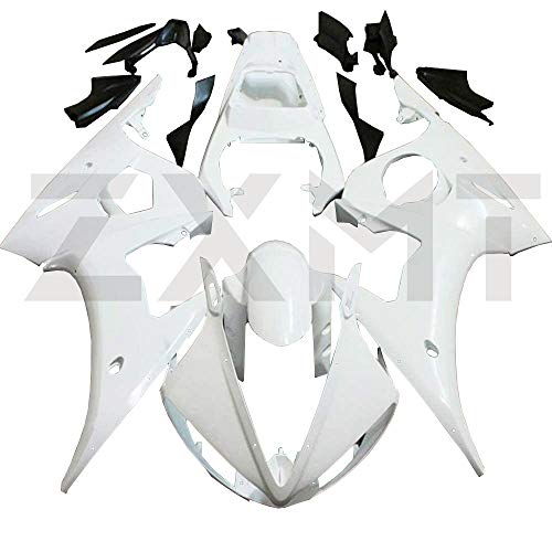 PROMOTOR Motorcycle Fairing Kit ABS Plastic Unpainted Bodywork for 2005 Yamaha YZFR6 (19Pcs)