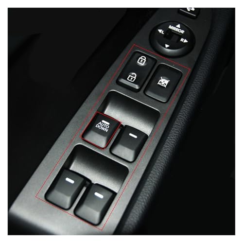 Botón de control de elevalunas con AUTODOWN para un suave control de vidrio en KIA Sportage 6