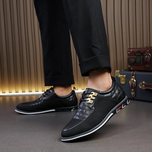Men's Modern Oxford Leather Fashion Sneakers Walking Shoes Business Office Party Prom Dress Shoes Size 7-154