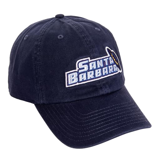 Gorra beisbolera bordada con ajuste de tela azul miniatura 1