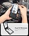 Wallet for Men RFID Wallet with 2 ID Windows & Money Clip, Slim Pop Up Card Holder for 10-12 Cards, Bifold Minimalist Smart Wallet for Front Pocket, Compact Metal Credit Card Holder, Gifts for Men