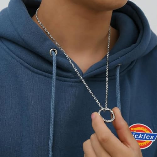 Collier Mobius vintage simple argenté pour éviter les bijoux fragiles