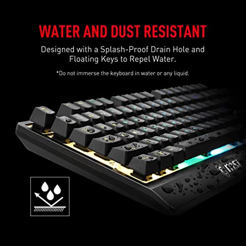 MSI Vigor GK30 RGB Gaming Keyboard, 6-Zone RGB Lighting, Water Repellent & Splash-Proof, Mechanical-Like Plunger Switches - image 3
