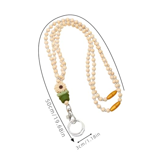 Cordões com contas de para mulheres, cordões com contas para crachás de identificação - Cordão de fl