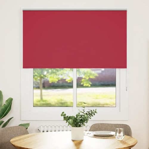 Rolladen Fenster, Verdunkelungsrollo Rot 135x150cm Stoffbreite 131, 6cm PolyesterDuschvorhang Badewanne für Fenster innen Wand, Deckenmontage