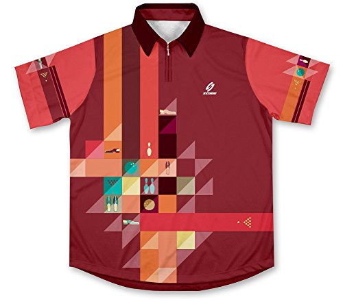 Camiseta de boliche retrô ScudoPro, Laranja, Medium