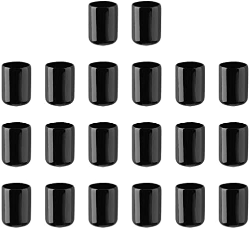 XYWHPGV PVC Legs Tips Furniture Table Chair Feet Covers Floor Protector 15 mm 0.59 Inches Inner Diameter 20 Pieces Black Reduce Noise Prevent Scratches (9B8BD 37631 DE1AF 6FFC3 DD14D 66005