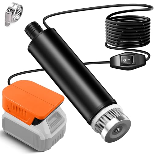 Portable Water Sump Pump for DeWalt 18V/20V/60V Li-ion Battery, 120W 12V Cordless Rain Barrel Water Transfer Pump, Electric Utility Pumps for Garden, Hot Tub, Tank, Pool, Ponds, Aquariums